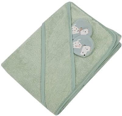 Bamboo bathrobe Dogs / Mint