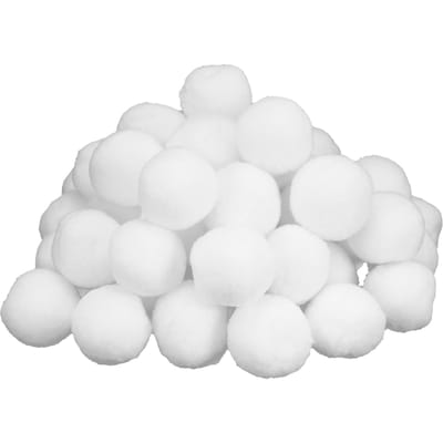 50 stuks 7cm Imitatie Sneeuwbal Kerst Nep Ballen Speelgoed Binnenspel Requisieten Decoratie white
