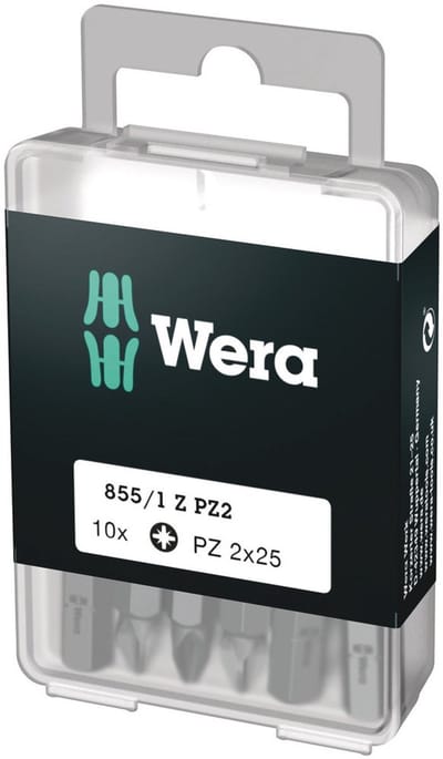 Wera 1/4" pozidrive bit - pz2x25mm (10st)