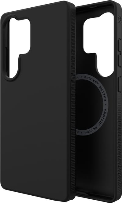 ZAGG Milan Snap Hoesje Geschikt voor Samsung Galaxy S25 Ultra - Back Cover Compatibel met MagSafe / Qi2 - Gerecycled Materiaal - Grafeen - Zwart