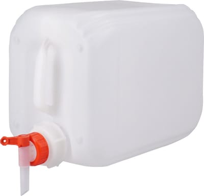 Jerrycan met kraan 10L - voor water en gevaarlijke vloeistoffen - naturel