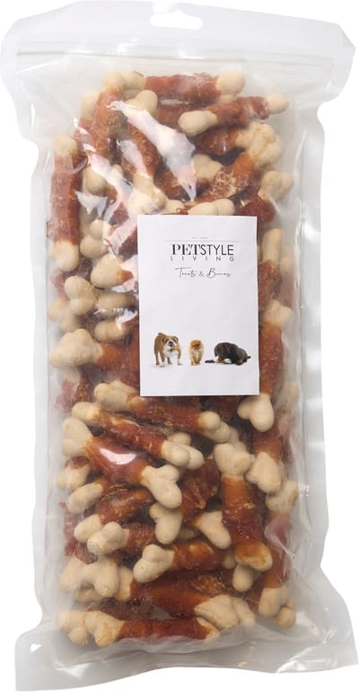 Petstyle Living Kip en Calcium kluifjes - Hondensnacks - 1 kg