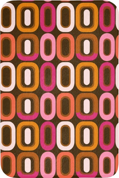 Badmat 60x90 cm - Antislip - Modern - Retro - Kleurrijk - Badmatten voor badkamer - Badkamermat - Douchemat - Badkamer mat