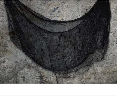 Fiestas Guirca - Zwarte stof (76 x 228 cm)