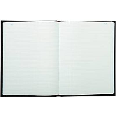 Exacompta notitieboek A4 linnen kaft zwart, geblokt, 110 g/m² mat getint, gepagineerd, 150 vel, paperback