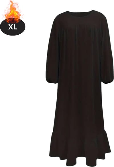 Bovista Islamitische Kleding - Djellaba Dames - Moslim Kleding - Arabisch Dames Kaftan - Alhamdulillah - Zwart XL