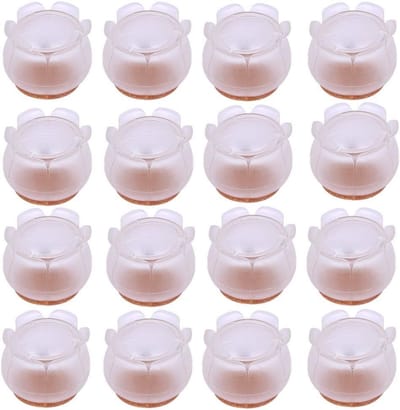 16x Stoelpootbeschermers met Vilt - Anti-Slip, Krasvrij voor Tafels en Stoelen (22-26mm)