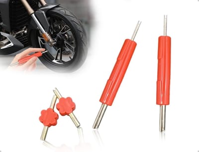 Dailygoods- Ventielverwijderaar Set van 4 - Duurzaam - Antislip Handvat - Geschikt voor Auto's/Motoren/Fietsen - Roestbestendig - Compact Ontwerp - Ventieltool