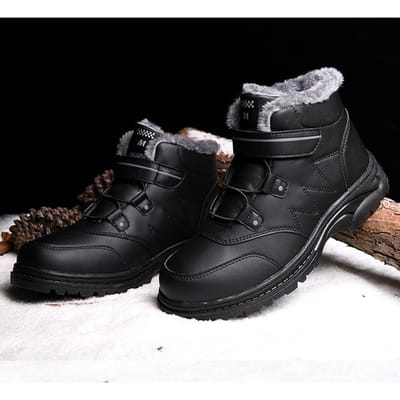 Nine O 'Clock High - Bottes de Neige pour Femmes Hautes Qualité Extérieur Antidérapantes Bottes pour Femmes Nouvelles Hiver Décontractées Élégantes Chaussures Chaudes Doublées CN 38 noir