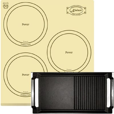 KAISER inductiekookplaat KCT 4795 FI ElfAD+Grillplaat, inbouwkookplaat, 3 kookzones, 45 cm