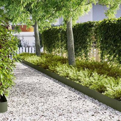 vidaXL - Grasafscherming - 50 - st - 100 - x - 0.05 - x - 20 - cm - Koud - Gewalst - Staal