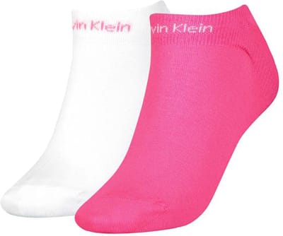 Calvin Klein Sneaker Gripper (2-pack) - dames enkelsokken - magenta