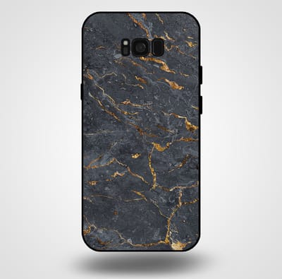 Smartphonica Telefoonhoesje voor Samsung Galaxy S8 Plus met marmer opdruk - TPU backcover case marble design - Goud Grijs geschikt voor Samsung Galaxy S8 Plus