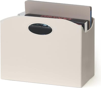SNJY® Krantenbak - Lectuurbak - Tijdschriftenhouder - Magazinehouder - 19L x 35B x 27H cm - Beige
