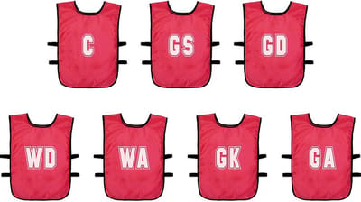 (Pack of 7) Mesh Netball Training Bibs (Infants, Kids)