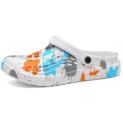 Mode Heren Slippers Comfort Strand Sandalen Antislip Tuinschoenen Kokschoenen Zomer Casual schoenen Verpleegkundige Dokter Slippers 39 wit