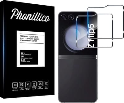 Screenprotector voor Samsung Galaxy Z Flip 5 - 2 stuks Beschermglas van glas Transparante glazen schermbeschermfolie