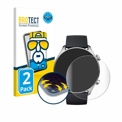 BROTECT - Screenprotector voor Huami Amazfit GTR 4 Limited Edition - Folie Beschermfolie transparant volledig dekking - 2 Stuks