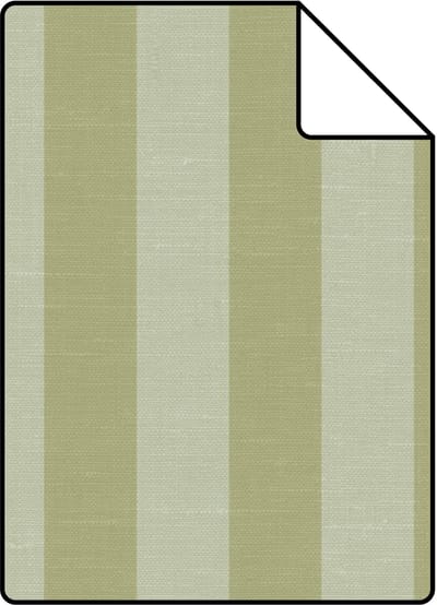 Proefstaal ESTAhome behang linnen-look strepen groen, blauw en beige - 26.5 x 21 cm - 132250-S