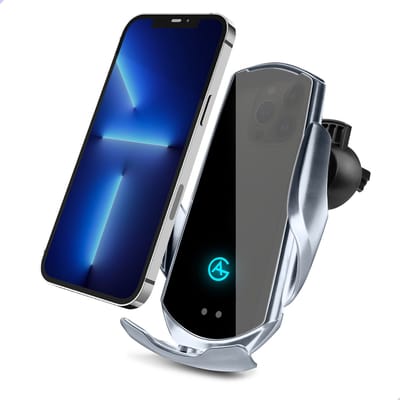 AG130/V2 Telefoonhouder met Draadloze Oplader Auto -Telefoonhouders auto- Sensor detectie- Ventilatierooster- Autohouder - GSM Houder Zwart