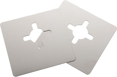 Versterk uw deur met een roestvrijstalen reparatieplaat en balvergrendeling - 2 stuks, 10.5x10 cm, ideaal voor deurherstel en beveiliging