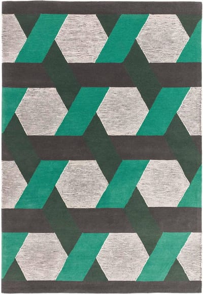 Easy Living - Camden-Rug-Green Vloerkleed - 160x230  - Rechthoek - Laagpolig Tapijt - Modern - Meerkleurig