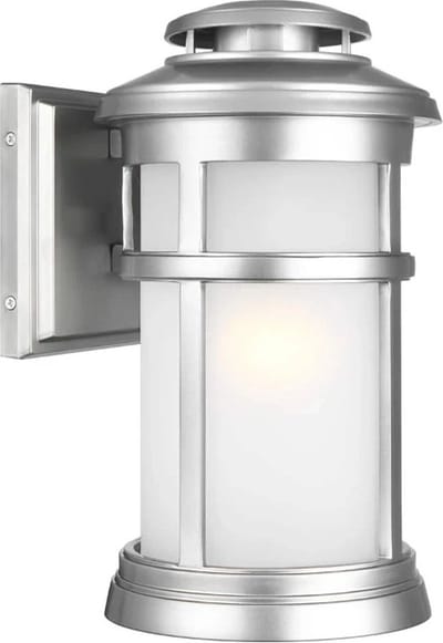 Landelijke Wandlamp - Steady Lighting - Kunststof - Landelijk - E27 - L: 22.6cm - Voor Buiten - Woonkamer - Eetkamer - Zilver