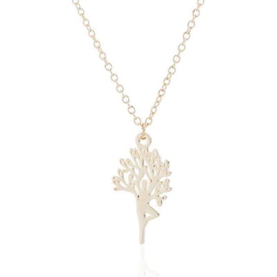 24/7 Jewelry Collection Yoga Boom Ketting - Goudkleurig