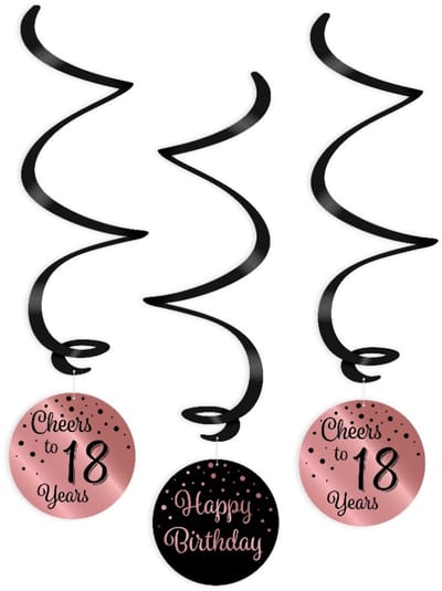 Paperdreams - Swirls Rose Gold / Zwart 18 jaar