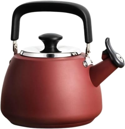 Waterkoker RVS - Fluitketel - Koken Buiten - Energie-efficiënt - 19 Liter - Rood