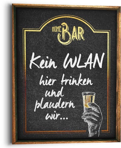Schilderij Kein WLAN - 50 x 40 - Hout - REINDERS