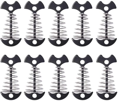 Dailygoods- Tentstokken Aluminium - 10 stuks - Winddicht - Anticorrosie - Duurzaam - Visgraatvorm - Voor camping en wandelen - Grondpennen