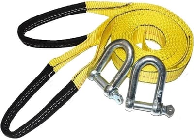 Sleepkabel - Touw met haken - Auto berging - Hoge treksterkte - 5 meter 8 ton - Geel
