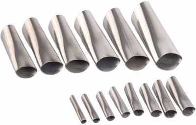 Kit Afwerking Tool - Kit Mondstuk Set - Gladde Kitnaden - Roestvrij Staal - Diverse Maten - Zilver