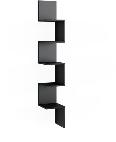 Vicco Paolo Hoekplank – 28 x 175.4 cm met 5 compartimenten Zwart