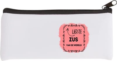 Akyol - liefste zus van de wereld Etui - Zus - de liefste zus - verjaardag - cadeautje voor zus - kado - geschenk - 20 bij 9 cm