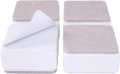 3cm Verhogers voor Meubels van Koolstofstaal, Zelfklevende 6cm Verhogers voor Bedden, Sofas en Kasten, Ondersteunt tot 9.0kg, Vierkant Wit