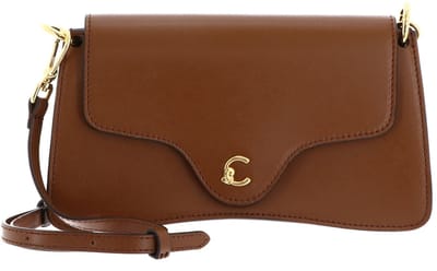 COCCINELLE Leren schoudertas clutch C-Me Calf Hi-Tech Crossbody Bag Cognac bruine