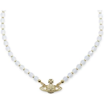 Vivienne Westwood Mesaline Choker Ketting 6303002f 02r821 6303002F 02R821 white