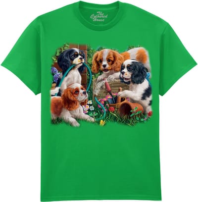 Puppies In The Garden The Coloured House T-shirt M