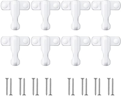 Unyqoos® Set van 8 Raambeveiligingsblokkeringen voor Extra Veiligheid en Bescherming