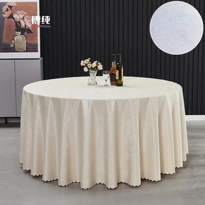 280cm Restaurant Hotel Tafelkleed Waterdicht en Oliebestendig High-end Bruiloft Tafelkleed Grote Ronde Feesttafelkleden 180cm Round
