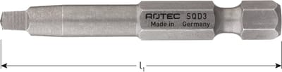Rotec PRO Krachtbit SQD 0 L=50, E6.3, BASIC (vpe 10)
