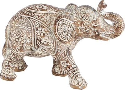 Dekoratief | Olifant 'Elsy', bruin, resina, 15x6x11cm | A230122