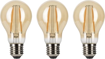 Bailey | 3x LED Lamp | Grote fitting E27 | 6W