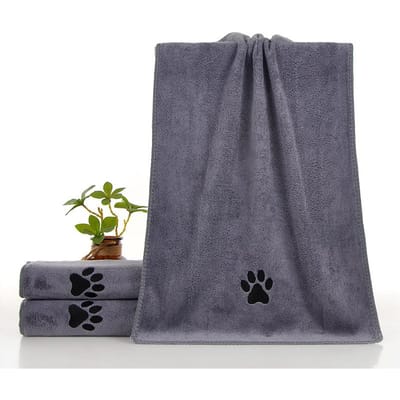 35*75cm/50*100cm Serviettes pour Chiens Très Absorbantes Respiration Facile Microfibre Serviette de Toilettage pour Animaux Séchage Rapide Super Douce Tissu pour Animaux (as the picture,35X75CM)