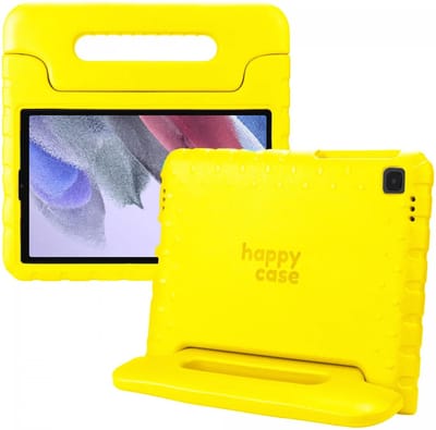 HappyCase Kinder Tablethoes Geschikt voor Samsung Galaxy Tab A7 Lite | Kindvriendelijke Hoes | Beschemhoes | Kinderhoes | met Handvat en Standaard | Geel