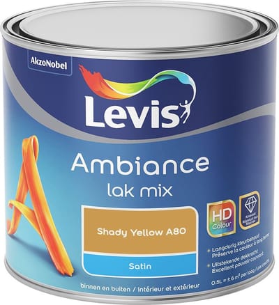 Levis - Ambiance Lak Satin Mix - Shady Yellow A80 - Mengverf - 0,5 L