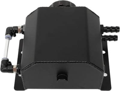 Expansievat Motor Koelvloeistof 1L Aluminium Overloop Reservoir Zwart