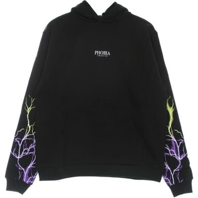 Lichtgewicht herenhoodie Lightning Hoodie Zwart/paars/geel